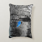 選択的に青いガーデンビジターアクセント枕 アクセントクッション (裏面(縦))