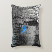 選択的に青いガーデンビジターアクセント枕 アクセントクッション (正面(垂直))