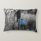 選択的に青いガーデンビジターアクセント枕 アクセントクッション (裏面)