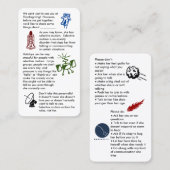 選択的ムティズムが女の子の名刺を集める 名刺 (正面/裏面)