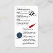 選択的ムティズムが女の子の名刺を集める 名刺 (裏面)