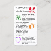 選択的無言誕生日ボーイ名刺 名刺 (正面)