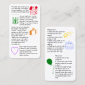 選択的無言誕生日ボーイ名刺 名刺 (正面/裏面)