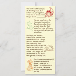 選択的無閉症感謝祭の少女