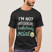 選択的社交内向的ムード Tシャツ (正面)