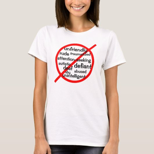 選択的緘黙症の誤解 Tシャツ (正面)