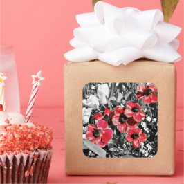 選択的美しい – アネモネの花 スクエアシール