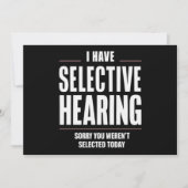 選択的聴力 すまない 面白い名言 ユーモア 招待状 (正面)