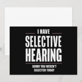 選択的聴力 すまない 面白い名言 ユーモア 招待状 (正面/裏面)