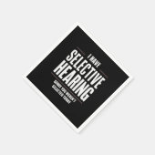 選択的聴覚の申し訳おもしろいことわざユーモアのある スタンダードカクテルナプキン (角)