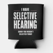 選択的聴覚の申し訳おもしろいことわざユーモアのある 缶クーラー (正面)