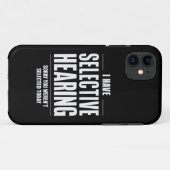 選択的聴覚の申し訳おもしろいことわざユーモアのある Case-Mate iPhoneケース (裏面(横))