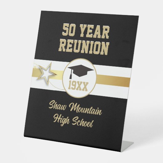 選択素晴らし!任意の年のクラス懇親会台座記号 台座サイン (正面)