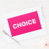 選択肢ホットピンクの女性の選択中絶権 長方形シール (封筒)