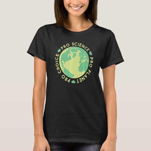 選択肢擁護 地球擁護 科学擁護 気候変動 E Tシャツ (正面)
