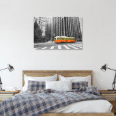 選択色のサンフランシスコ市電 キャンバスプリント (インサイチュ (寝室))