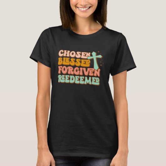 選択賛美許与ハッピーイースターの日クリスチャン Tシャツ (正面)