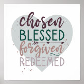 選択賛美許可クリスチャン引用文 ポスター (正面)