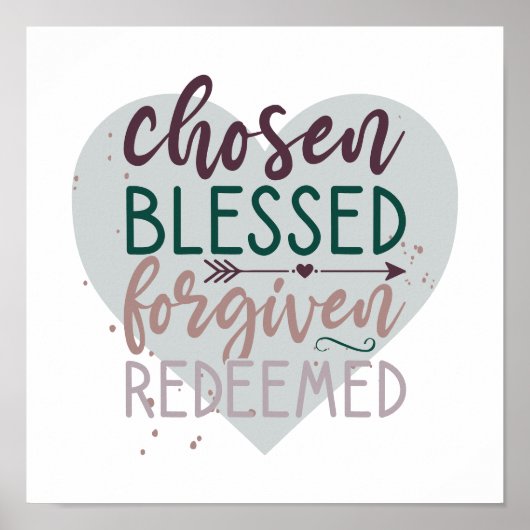 選択賛美許可クリスチャン引用文 ポスター (正面)