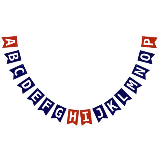 選択赤白青愛国的2層テンプレート バンティングフラッグ (全)