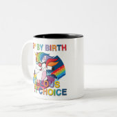 選択、LGBTのギフトによってのためのすばらしい誕生によるゲイ ツートーンマグカップ (正面左)