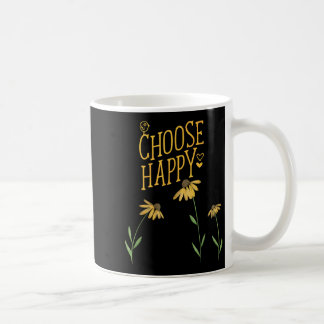選択Happy Black Eed Susan Yellow花 コーヒーマグカップ