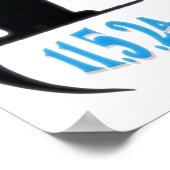 選挙おもしろいのDaのテーブルの外に猫のスウォッティングオレンジ ポスター (角)