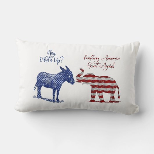 選挙おもしろいテーマプロ共和党トランプ2024 ランバークッション (裏面)