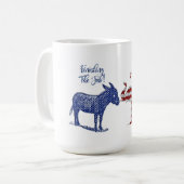 選挙おもしろいテーマ民主党支持バイデン氏2024 コーヒーマグカップ (正面左)