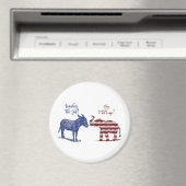 選挙おもしろいテーマ民主党支持バイデン氏2024 マグネット (インサイチュ (食洗機))