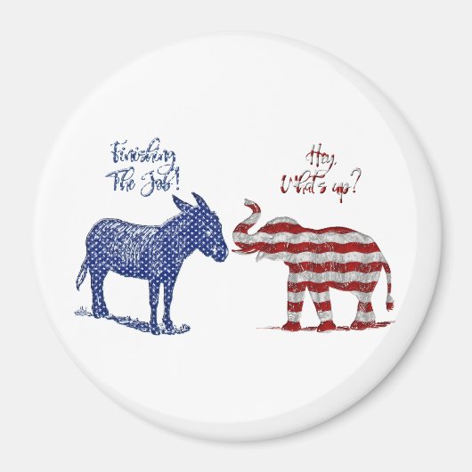 選挙おもしろいテーマ民主党支持バイデン氏2024 マグネット (正面)