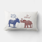 選挙おもしろいテーマ民主党支持バイデン氏2024 ランバークッション (正面)