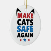 選挙で再び猫を安全にする セラミックオーナメント (右)