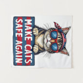 選挙で再び猫を安全にする タペストリー (正面(横))