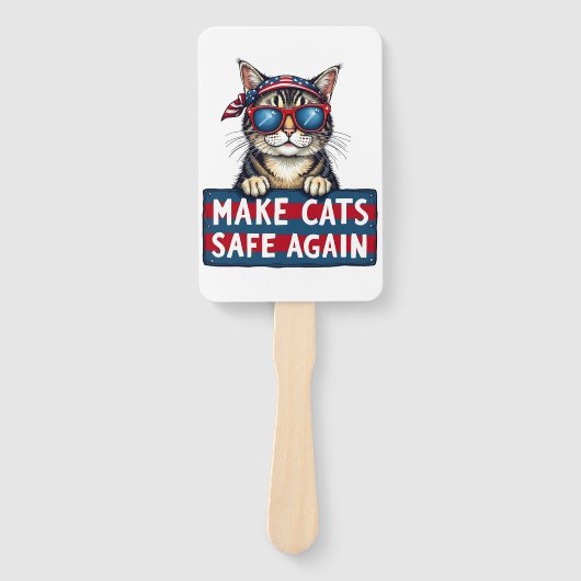選挙で再び猫を安全にする ハンドファン (正面)