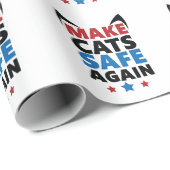 選挙で再び猫を安全にする ラッピングペーパー (ロールコーナー)