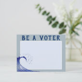 選挙のお知らせ – 有権者になれ！ ポストカード (スタンド正面)