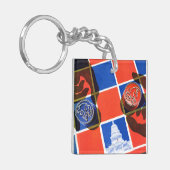 選挙のチェッカーボード キーホルダー (正面左)