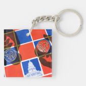 選挙のチェッカーボード キーホルダー (裏面)