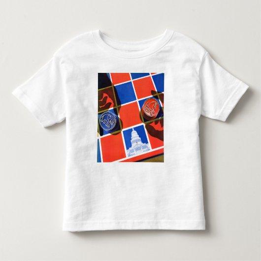 選挙のチェッカーボード トドラーTシャツ (正面)