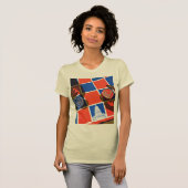 選挙のチェッカーボード Tシャツ (正面フル)