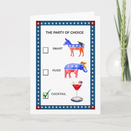 選挙のパーティの招待状のパーティー 招待状 (正面)