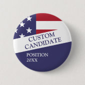 選挙の候補パーソナライズされた 缶バッジ (正面)