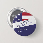 選挙の候補パーソナライズされた 缶バッジ (正面&裏面)