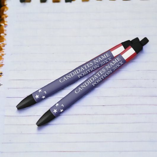 選挙の候補パーソナライズされた 黒ボールペン