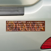 選挙の問題 バンパーステッカー (車上)