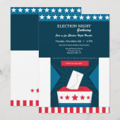 選挙の夜の集まり 招待状 (正面/裏面)