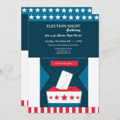 選挙の夜間会合 招待状 (正面/裏面)