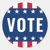 選挙の立役者と出場企業に投票する ラウンドシール (正面)