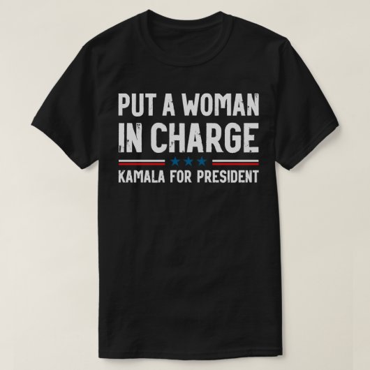選挙のTシャツの責任者としてカマラを女性に任命する Tシャツ (デザイン正面)